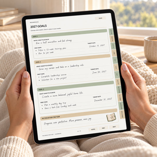 Weekly Digital Planner 2027 - Monthly Calendar & Weekly Organizer - PureBubs