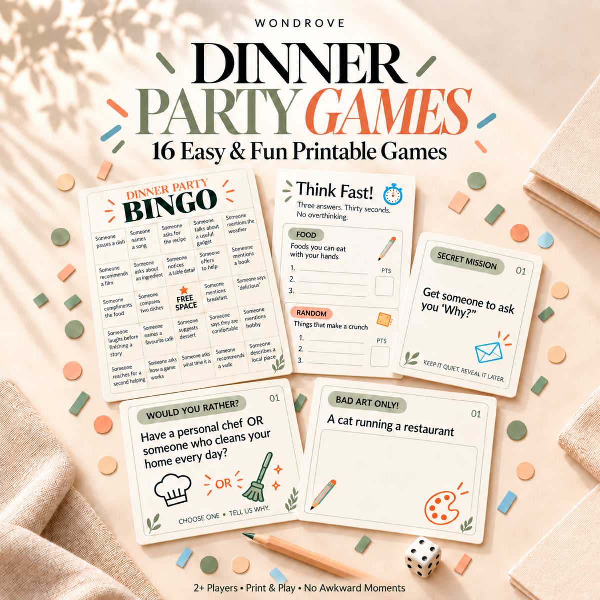 Dinner Party Games - PureBubs