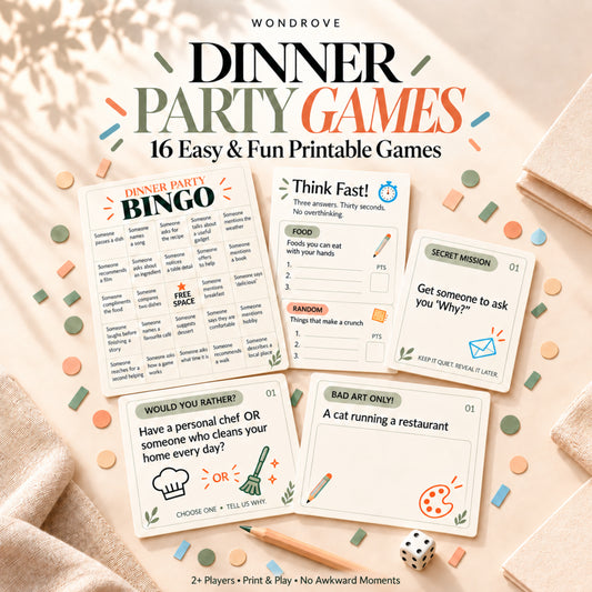 Dinner Party Games - PureBubs