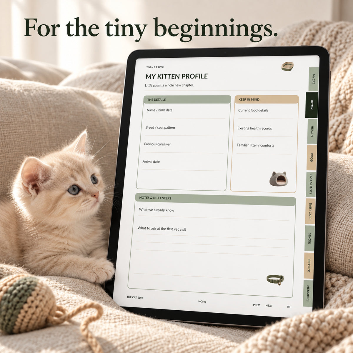 Cat Care Planner & Health Tracker - PureBubs