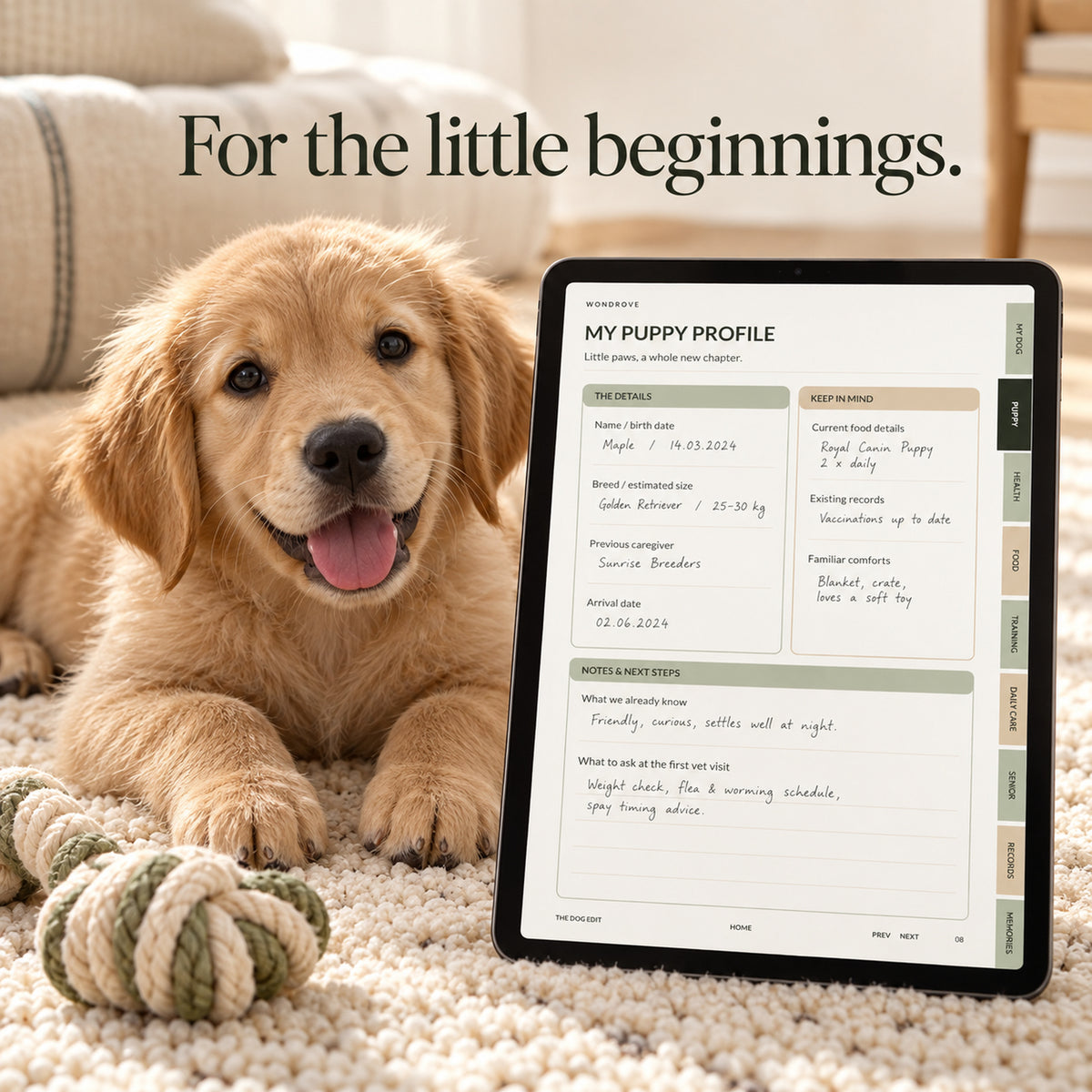 Dog Care Planner & Health Tracker - PureBubs