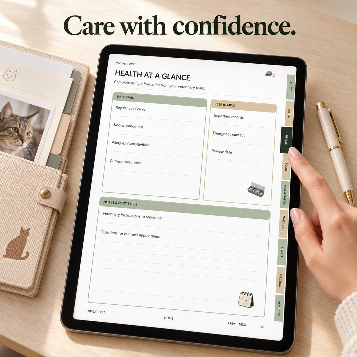 Cat Care Planner & Health Tracker - PureBubs
