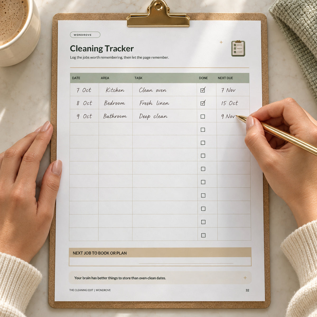 Cleaning Checklist & Schedule Printable - PureBubs