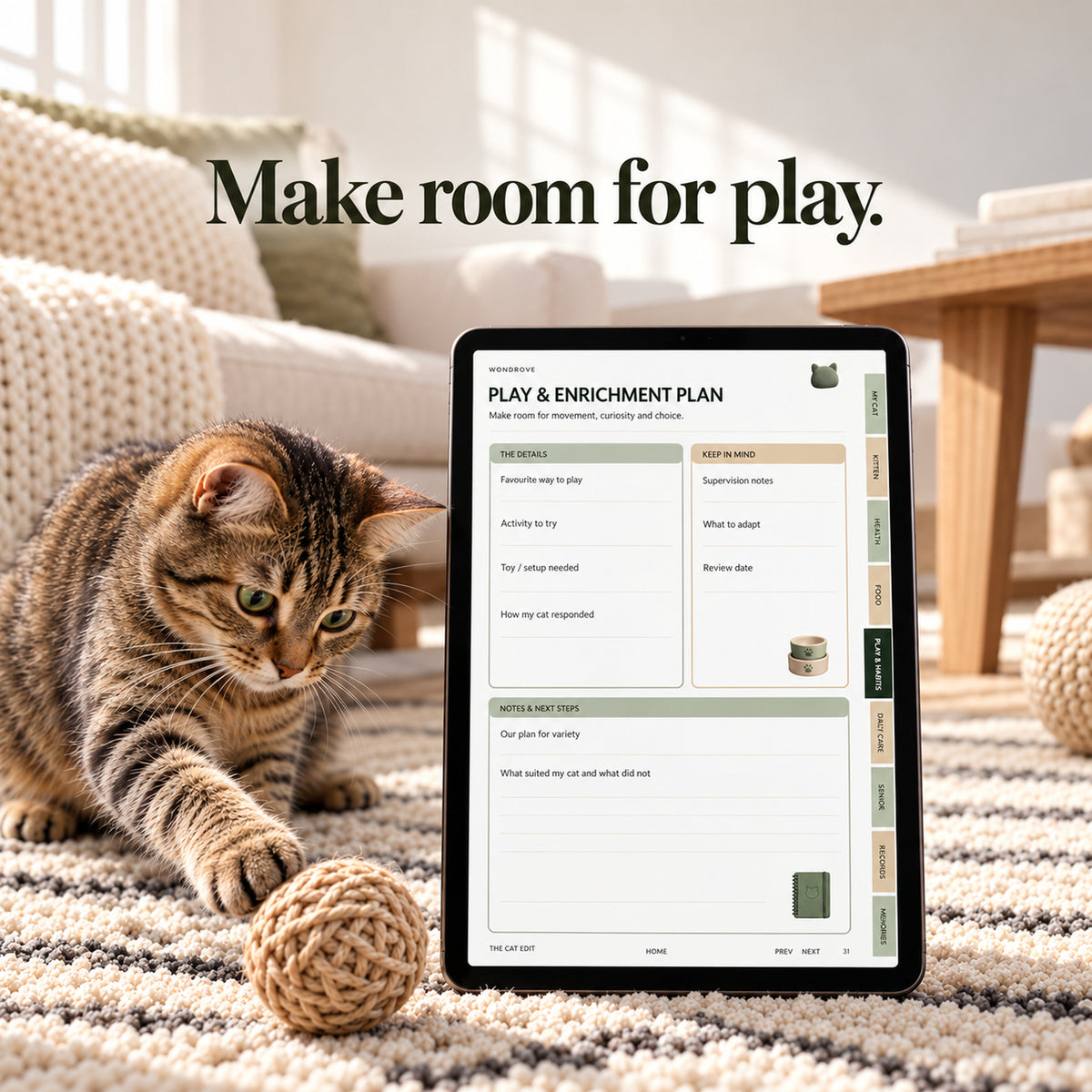 Cat Care Planner & Health Tracker - PureBubs