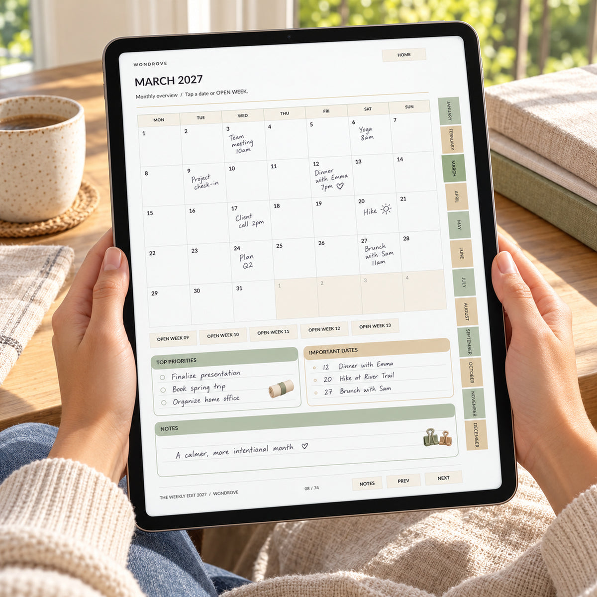 Weekly Digital Planner 2027 - Monthly Calendar & Weekly Organizer - PureBubs