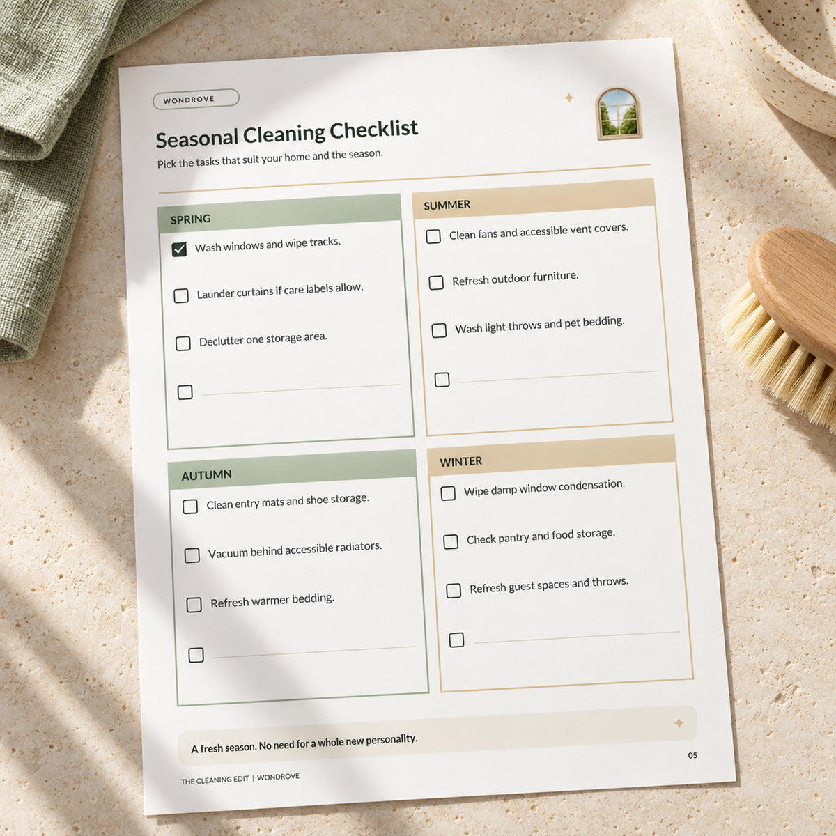 Cleaning Checklist & Schedule Printable - PureBubs