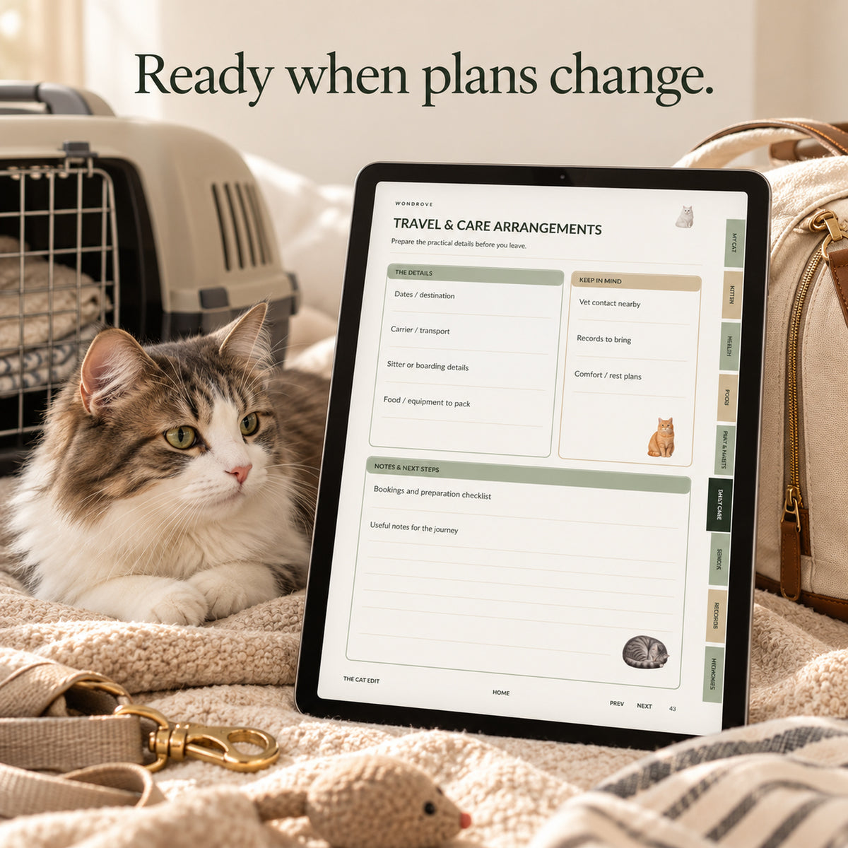 Cat Care Planner & Health Tracker - PureBubs