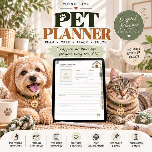 Digital Pet Care Planner & Health Tracker